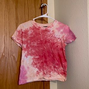 Rue 21 Cropped Pink Tye Dye Tee